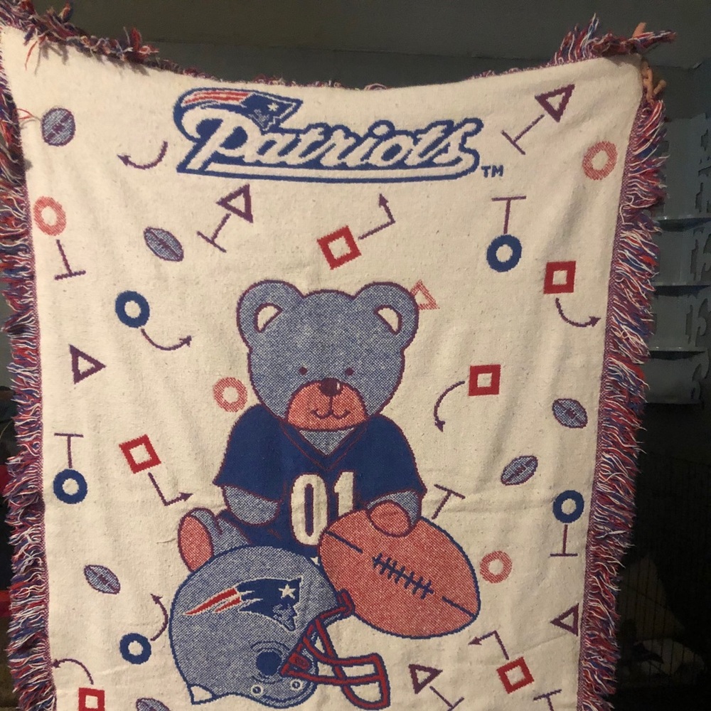 New England Patriots baby blanket vintage